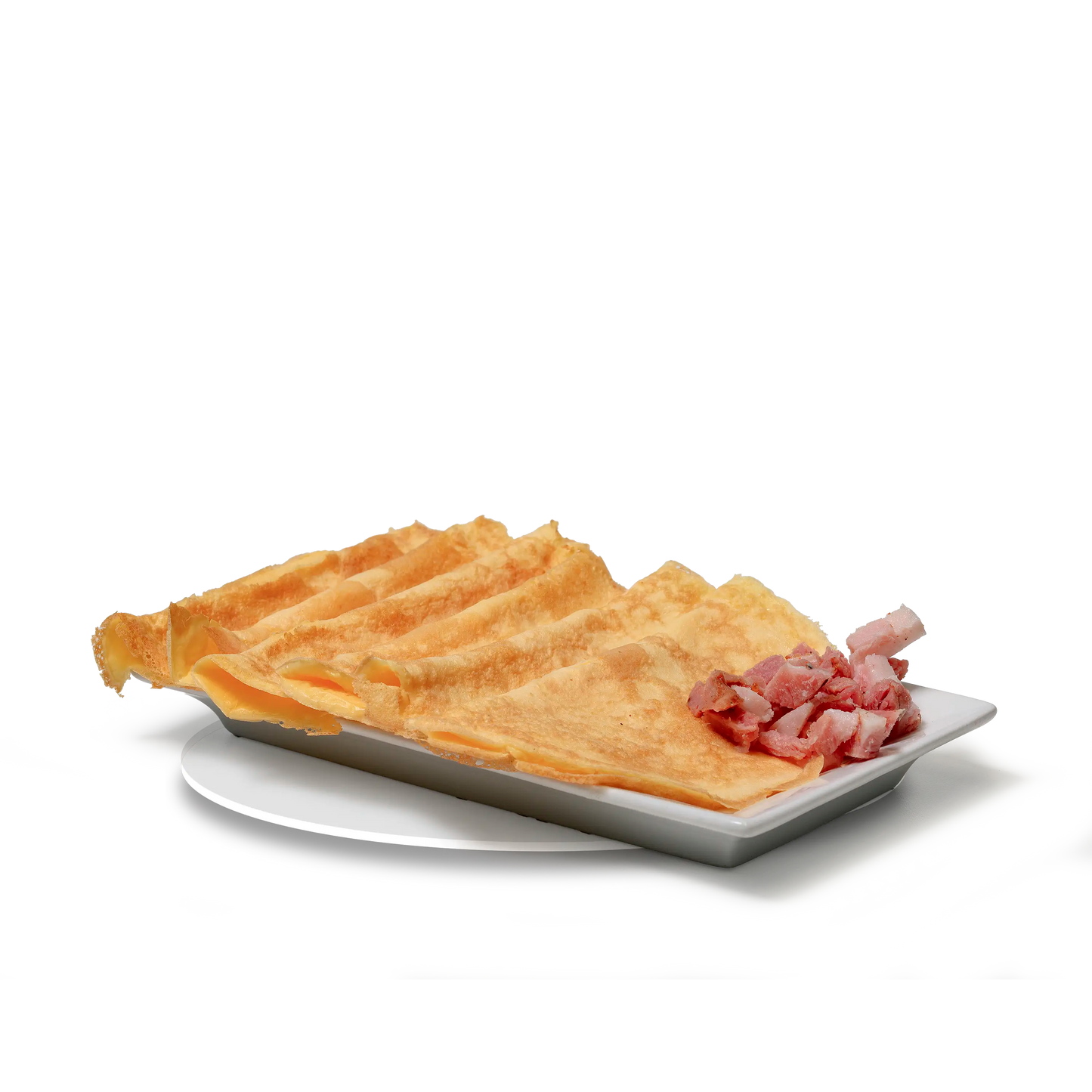 Mini omeletjes met spek. ( 6 stuks )